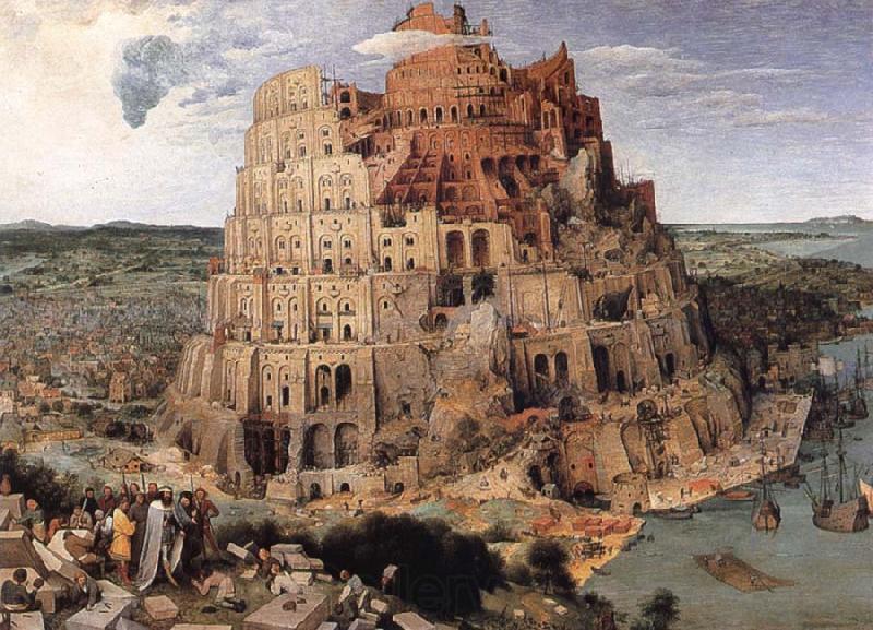 BRUEGEL, Pieter the Elder The Tower of Babel Spain oil painting art